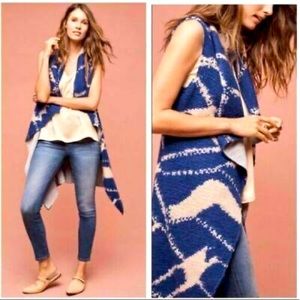 Blue and White Women's Sweater Vest